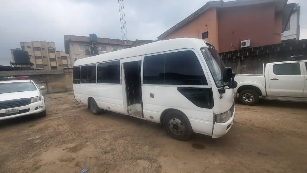 2015 Toyota Coaster available for hire in Lagos, photograph 2